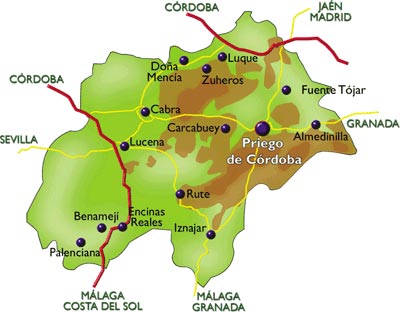 Mapa de Priego